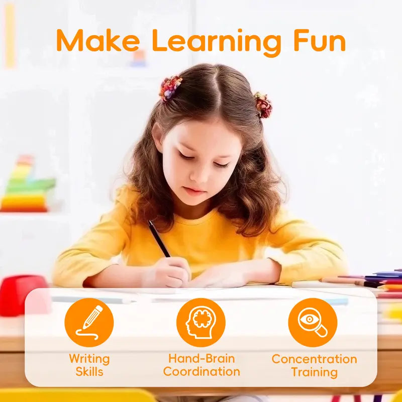 Reusable Grooved Handwriting Workbook for Kids